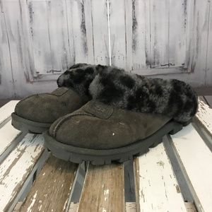 Ugg  Slippers‎ Flats Indoor Shoe Slide  Grey Fur
